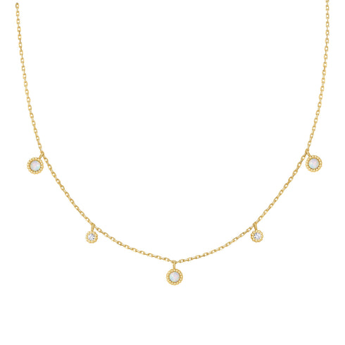 Gold Kyoto Opal Station Necklace